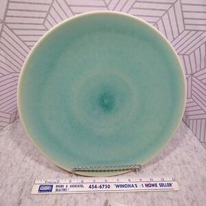 Jars France Tourron XL Chop Plate Platter 12.2" Green Crackle Glaze